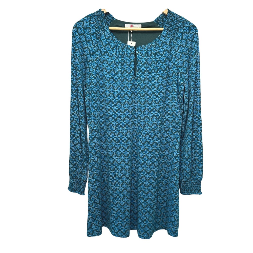 NEW Boden Womens Clementine Tunic Dress Size 10 Long Sleeve Dark Floral‎ *No Tie